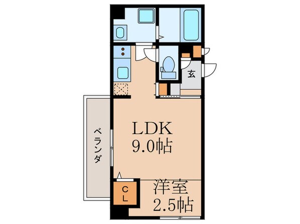 アルティザ春日原駅前クロスの物件間取画像